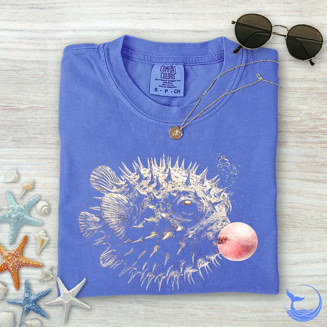 Bubblegum Pufferfish Comfort Colors T-Shirt