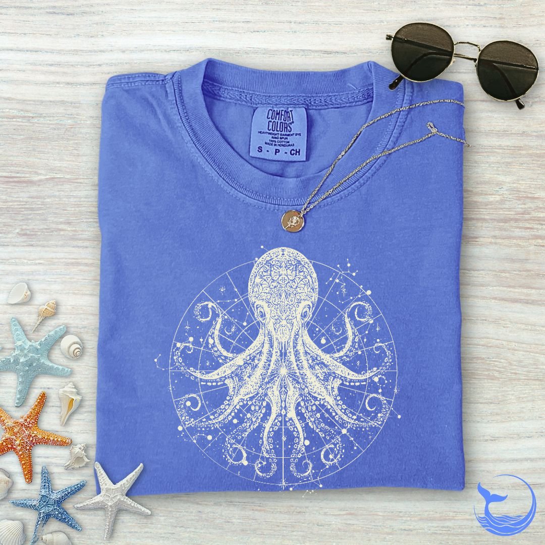 Celestial Octopus Comfort Colors T-Shirt
