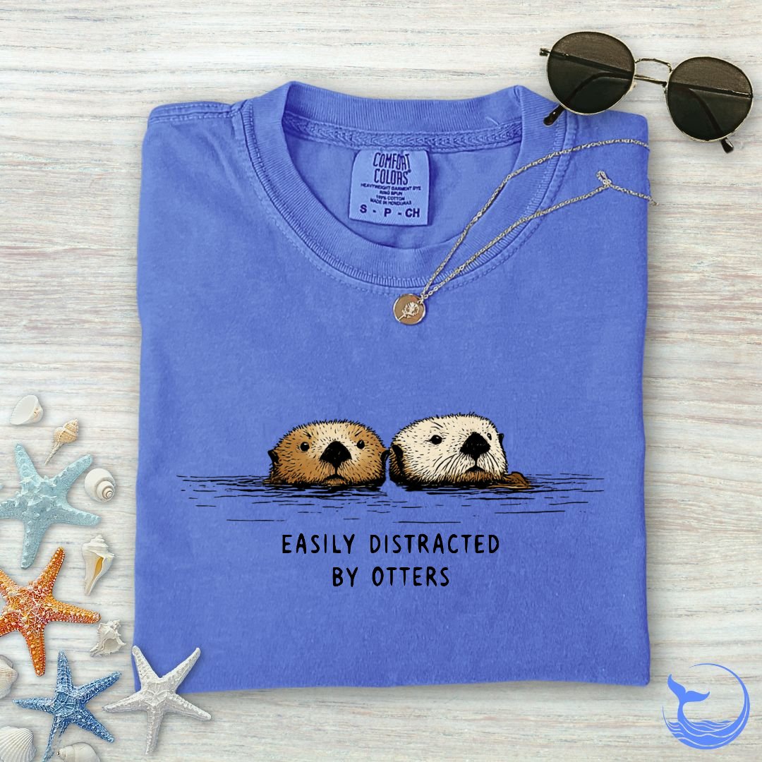 Distracted By Otters Comfort Colors T-Shirt