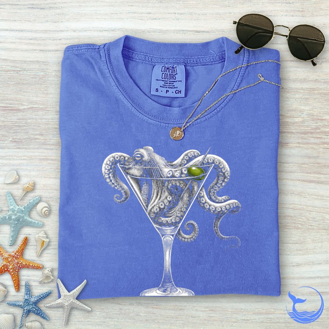 Octopus Martini Comfort Colors T-Shirt