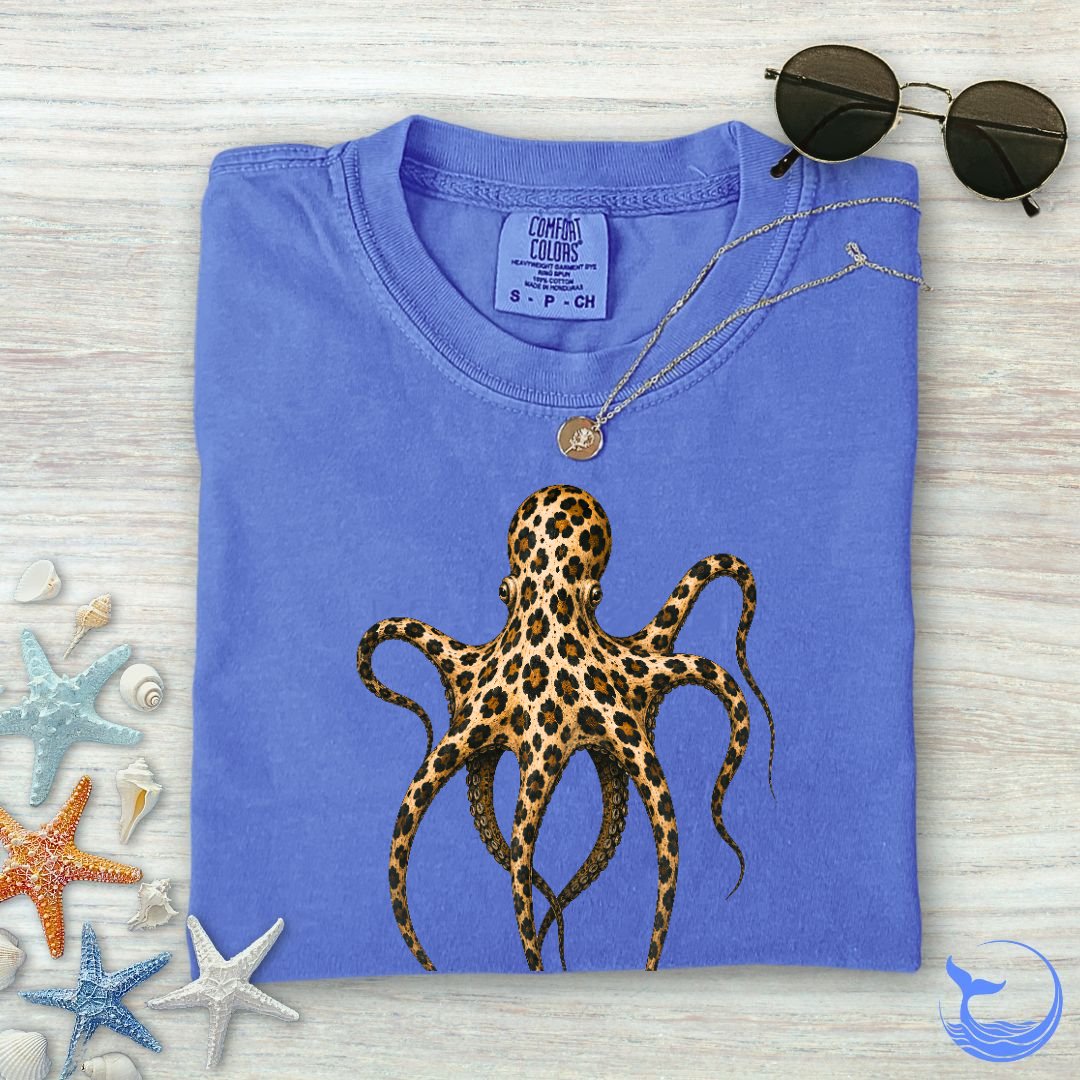 Cheetah Octopus Comfort Colors T-Shirt