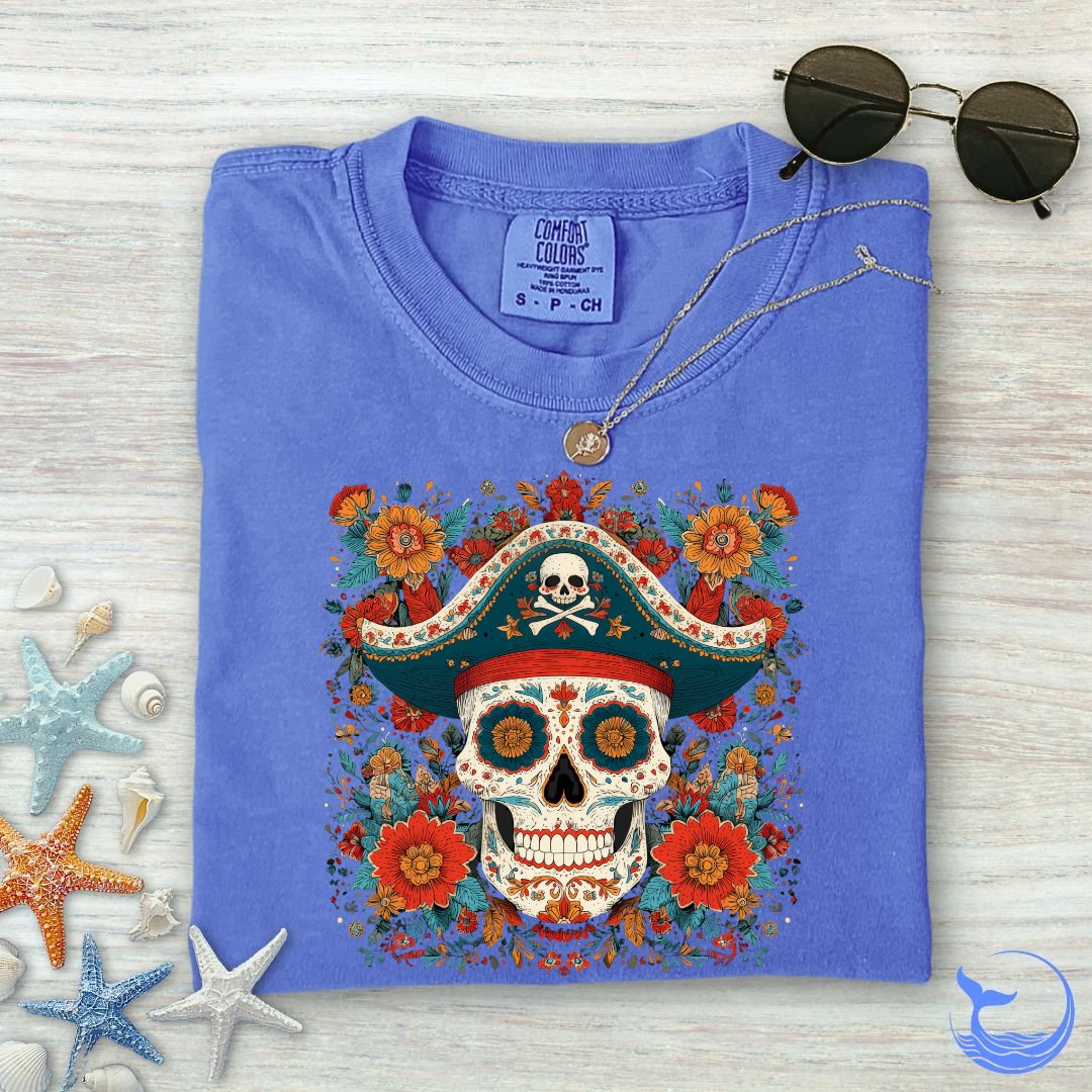 Mexican Pirate Skull Comfort Colors T-Shirt