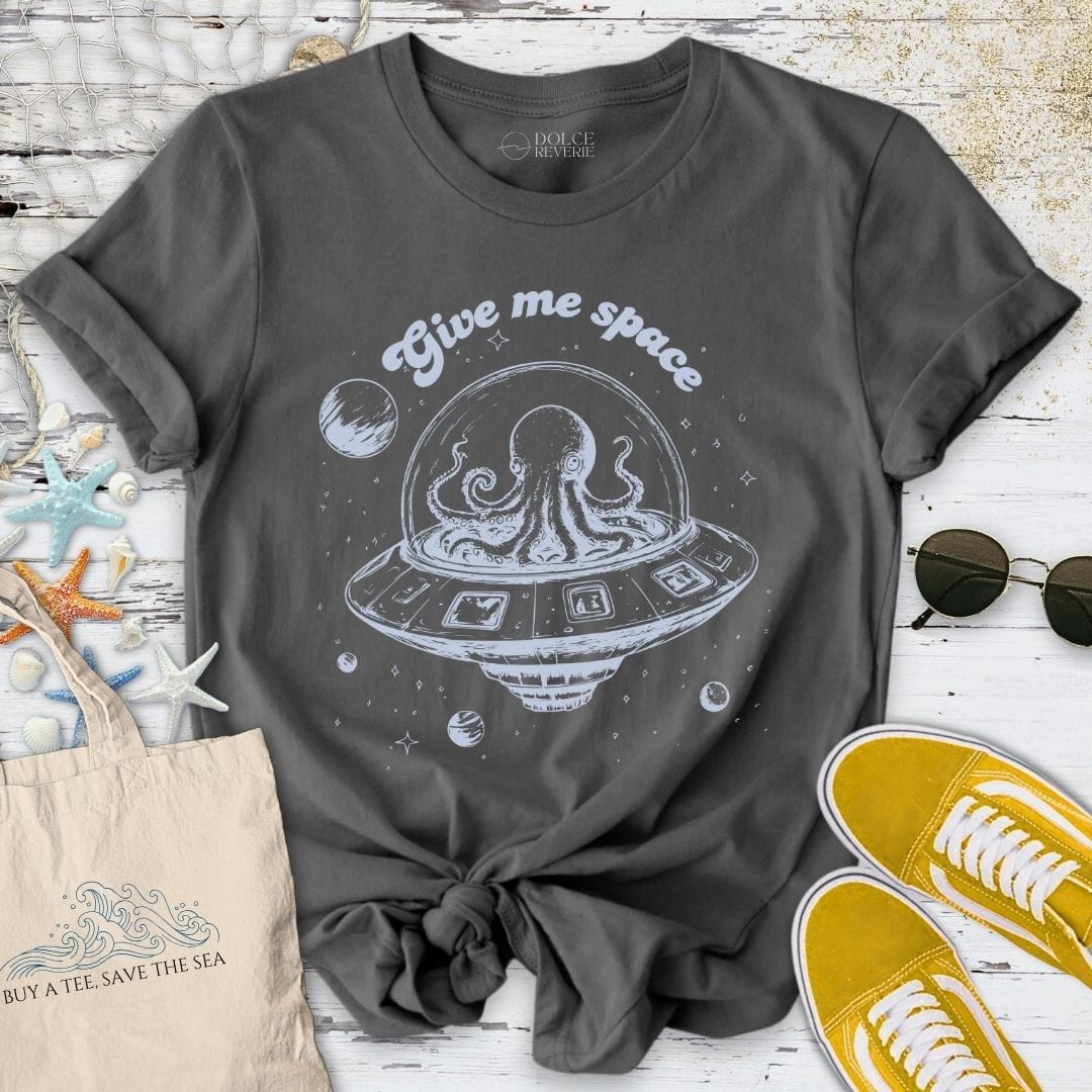 Give Me Space Octopus T-Shirt Charcoal / S