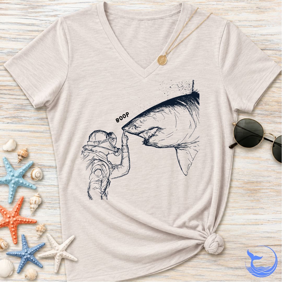 Boop, Shark Women's V-Neck T-Shirt