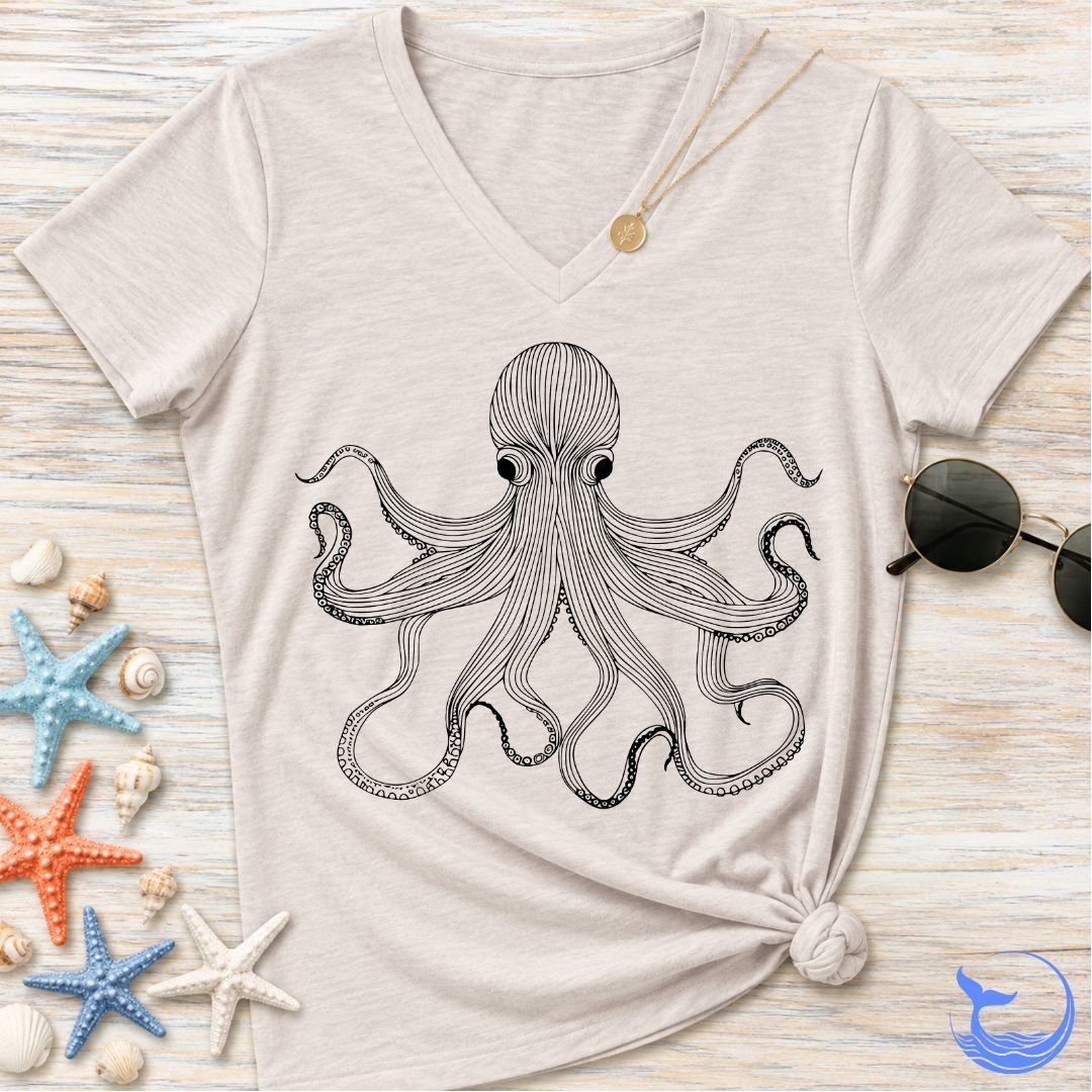 Octopus Women's V-Neck T-Shirt