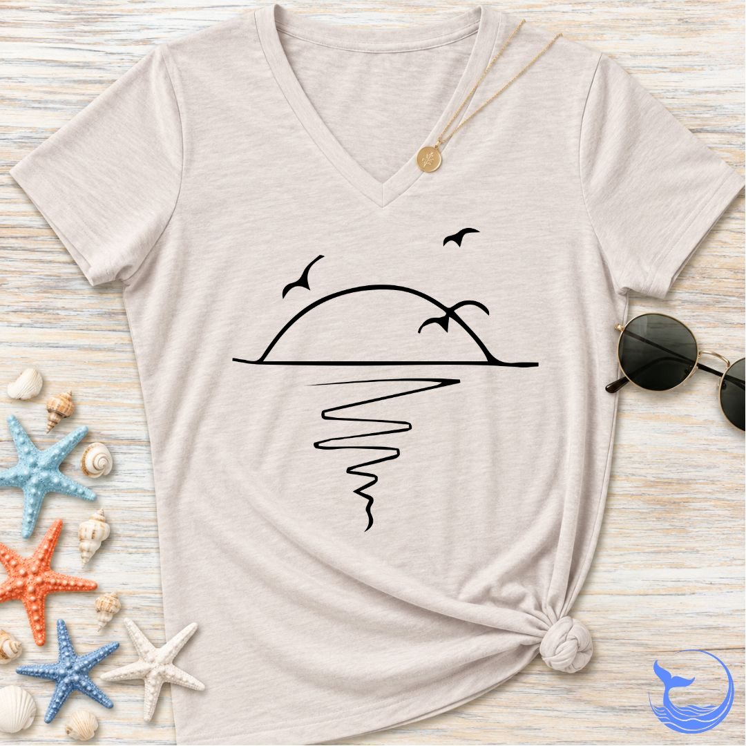 Sunset Women's V-Neck T-Shirt