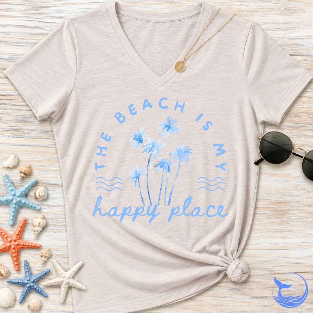 Happy Place Women's V-Neck T-Shirt
