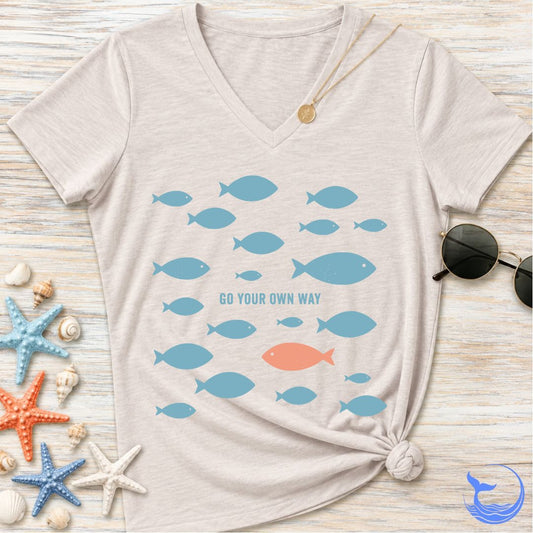 Go Your Own Way Women's V-Neck T-Shirt