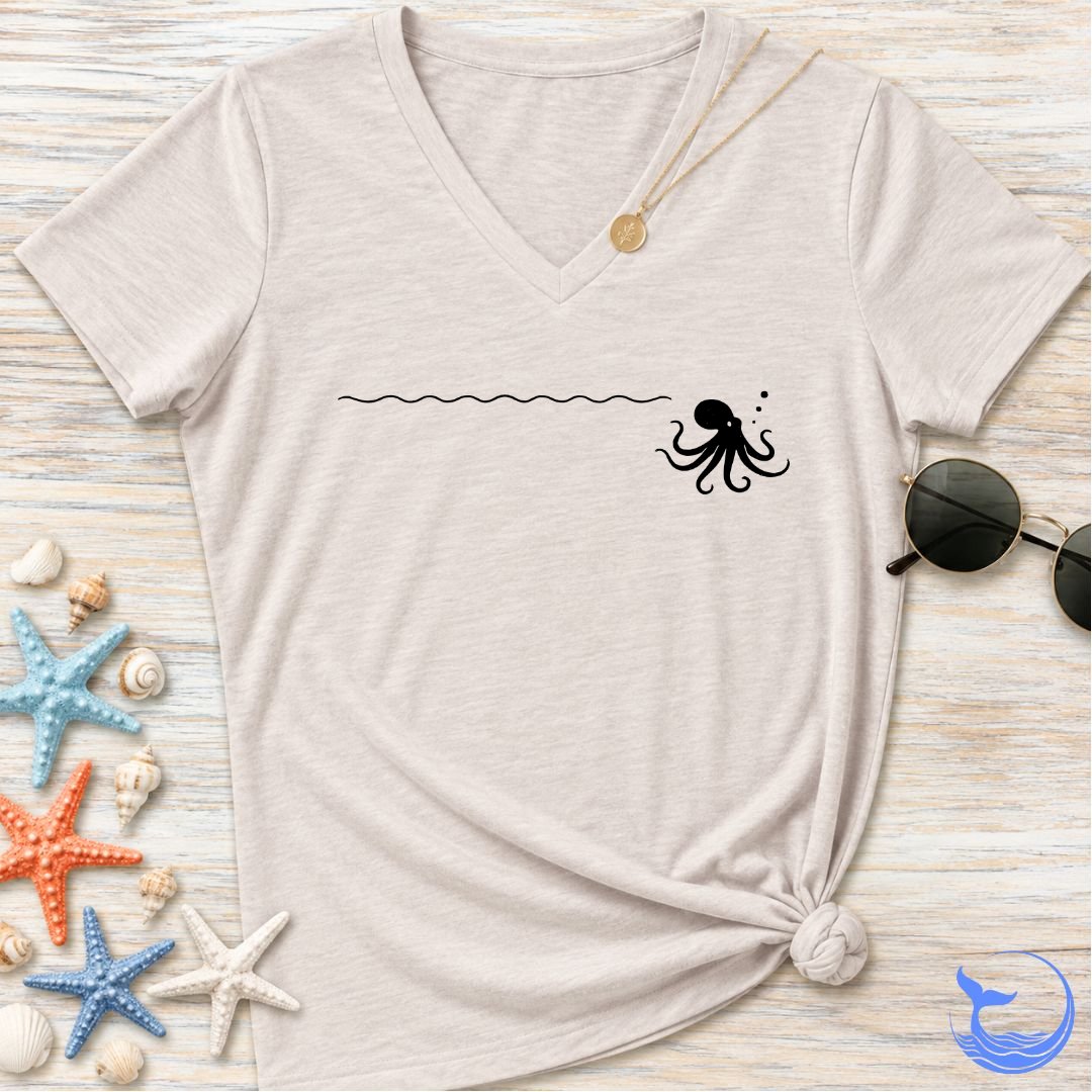 Octopus Trail Women's V-Neck T-Shirt