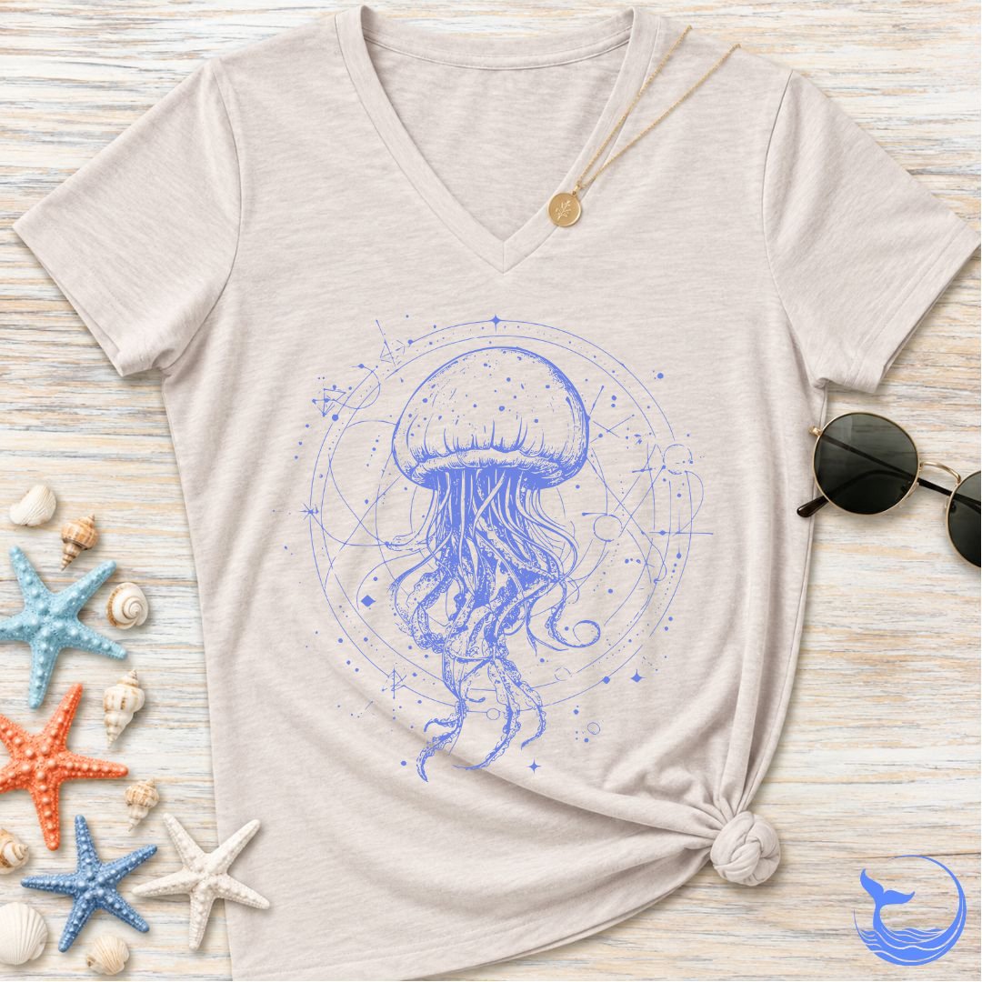Cosmic Jellyfish Women's V-Neck T-Shirt