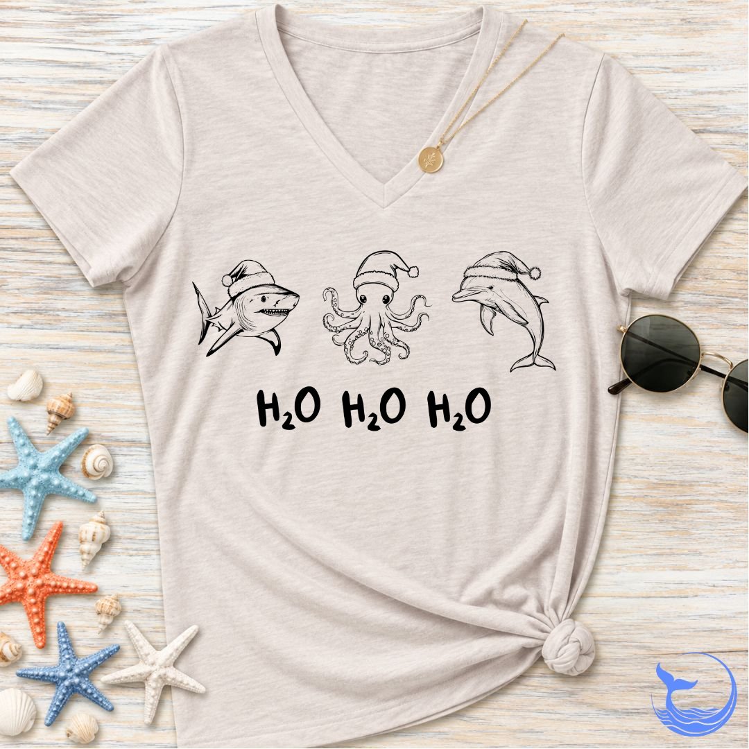 Marine Ho Ho Ho Women's V-Neck T-Shirt