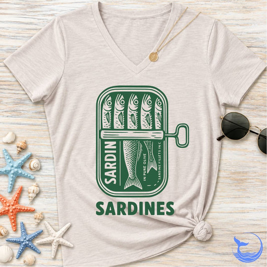 Sardines Women's V-Neck T-Shirt