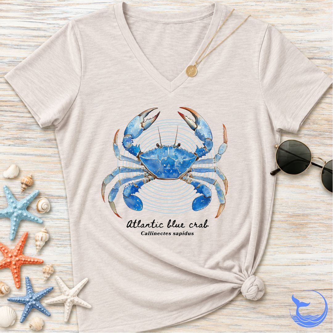 Blue Crab Women's V-Neck T-Shirt