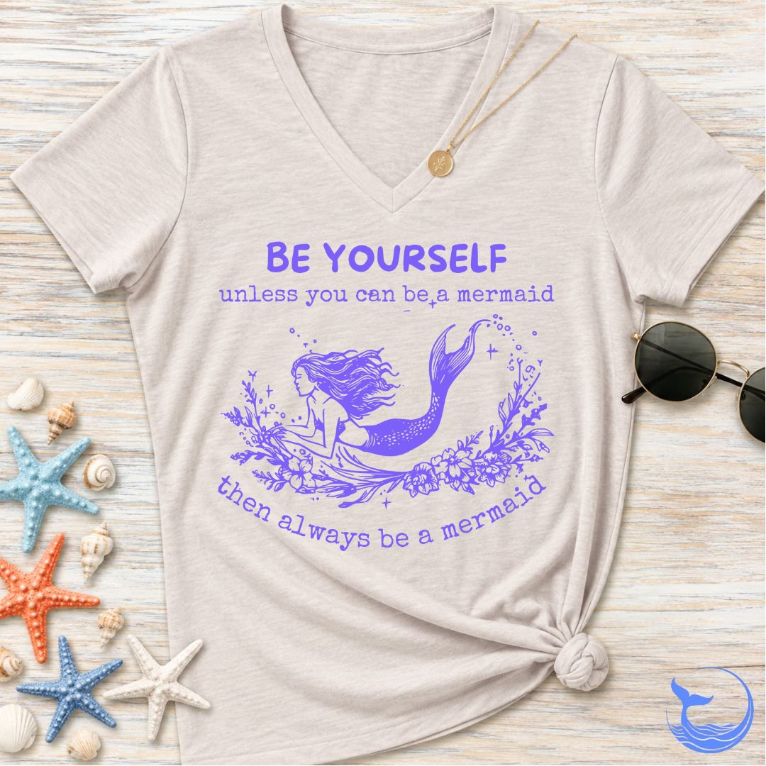 Be A Mermaid Women's V-Neck T-Shirt