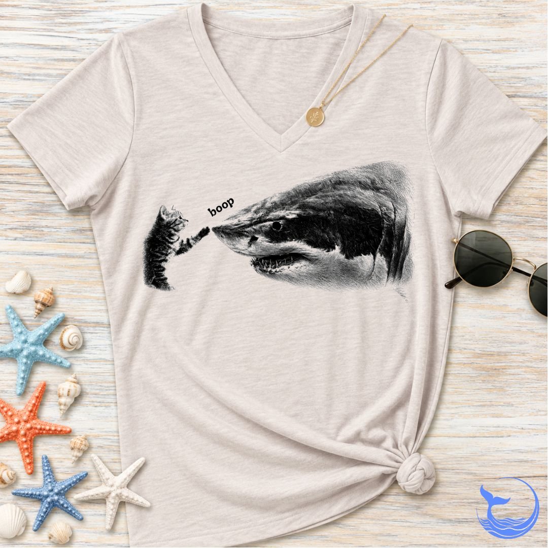 Boop Cat Women's V-Neck T-Shirt