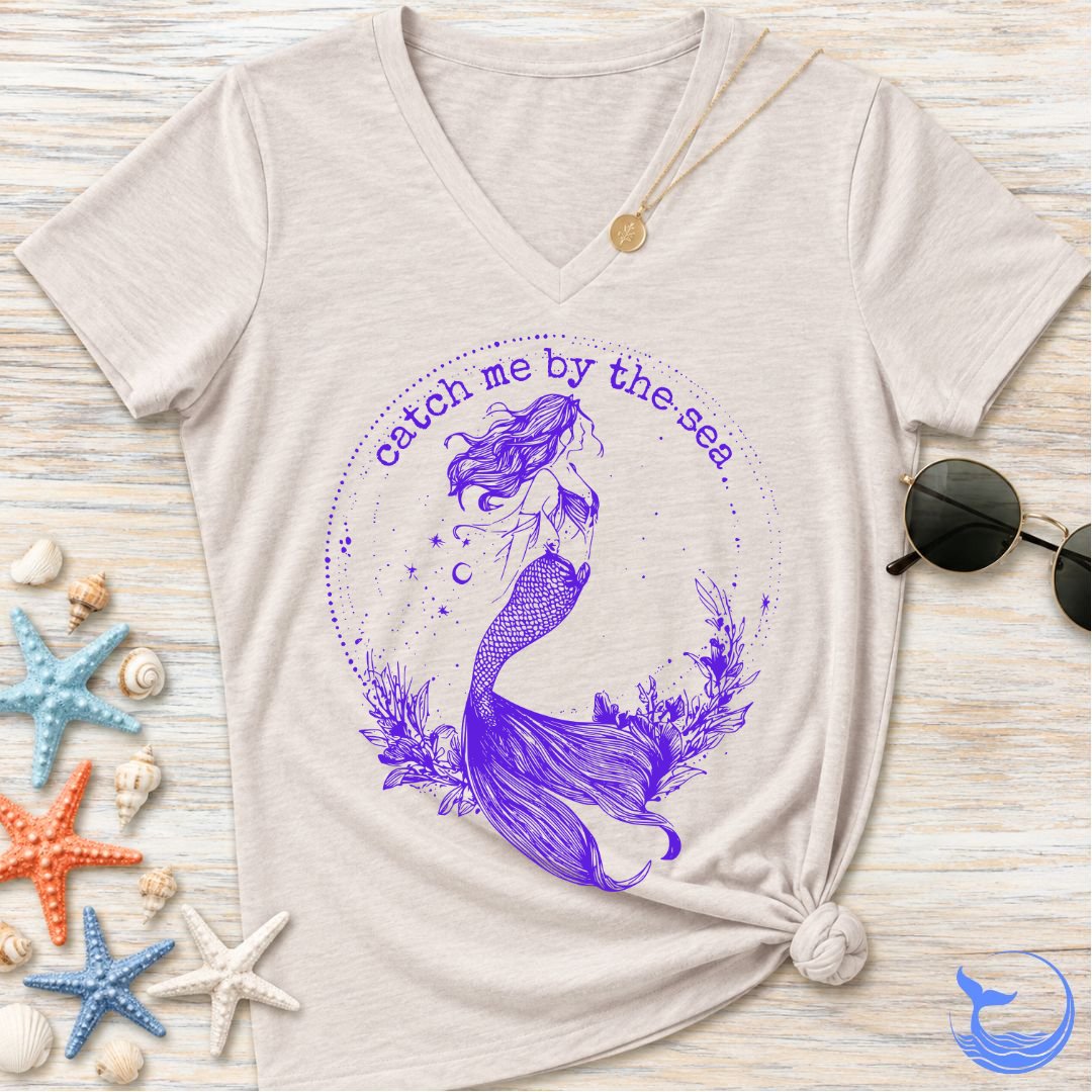 Catch Me By The Sea Women's V-Neck T-Shirt