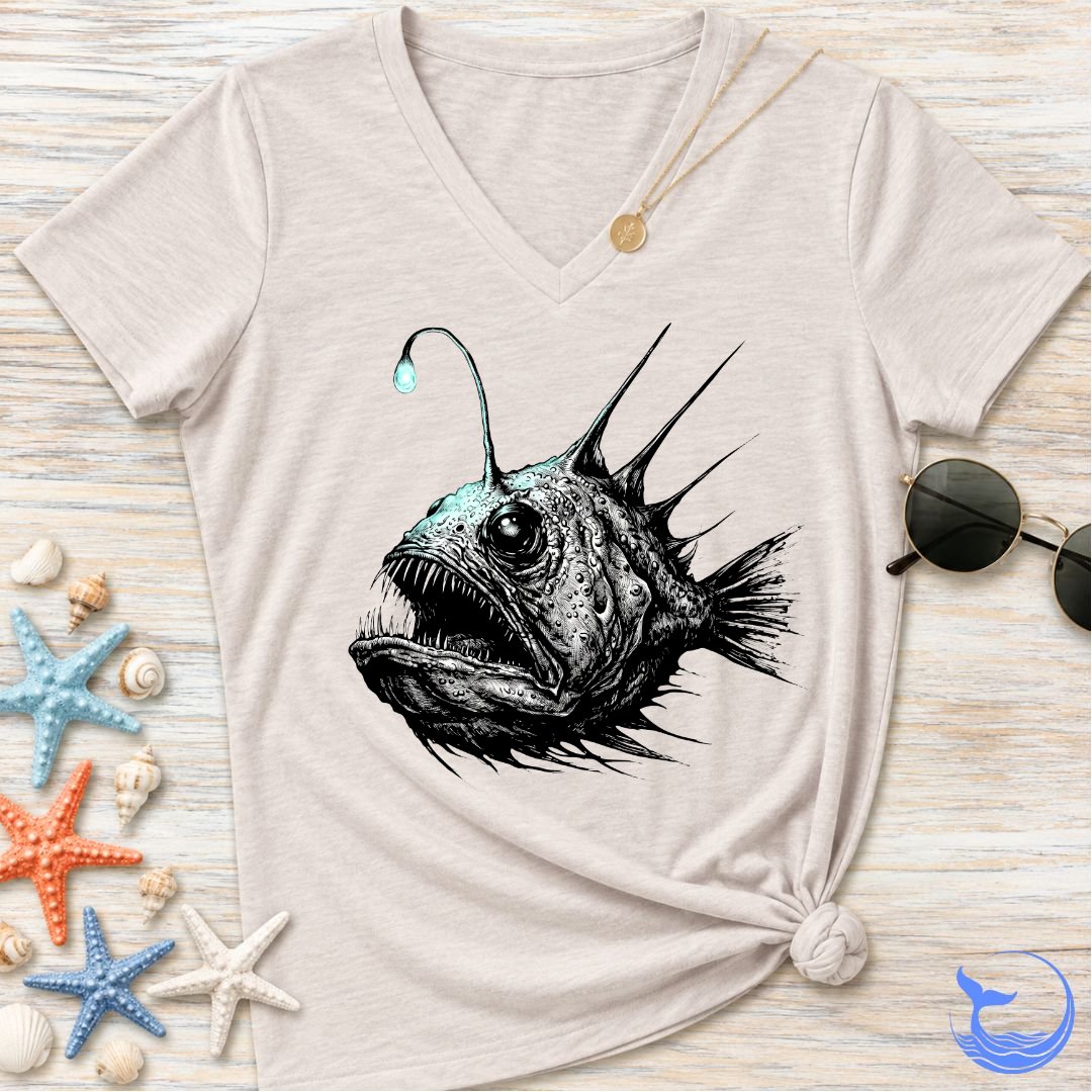 Angler Fish Women's V-Neck T-Shirt