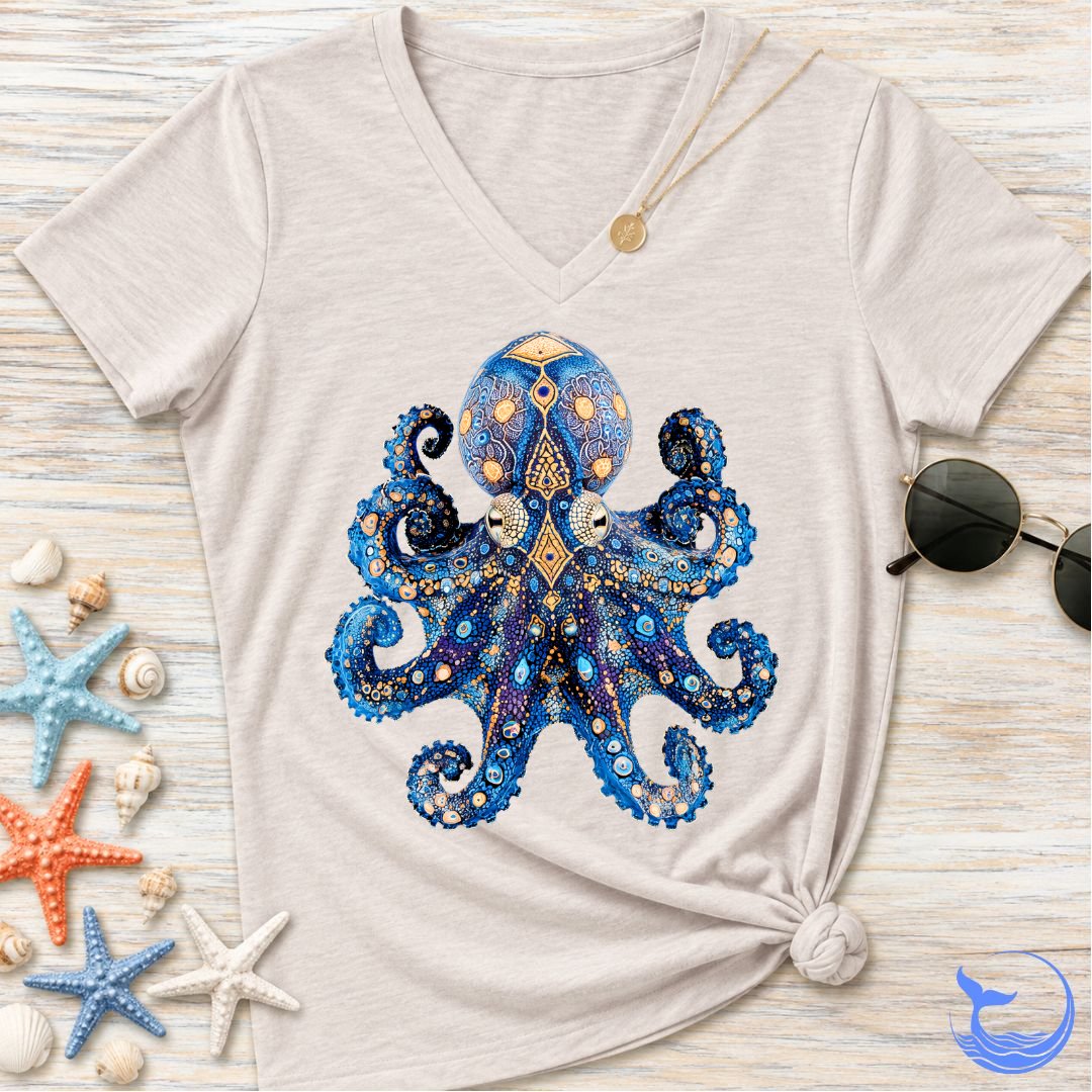 Blue-Ringed Octopus Women's V-Neck T-Shirt