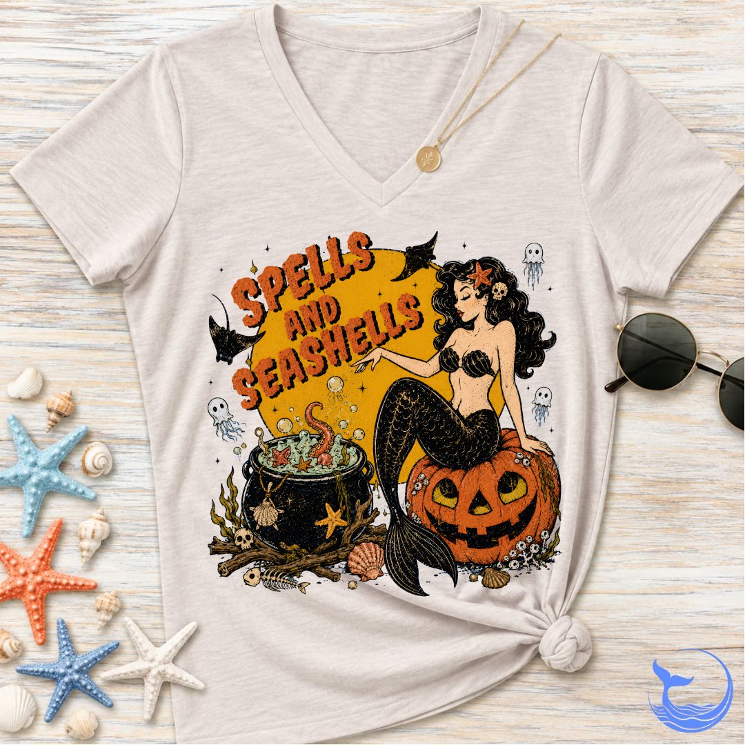 Spells & Seashells Women's V-Neck T-Shirt