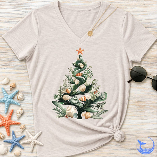 Underwater Christmas Women's V-Neck T-Shirt