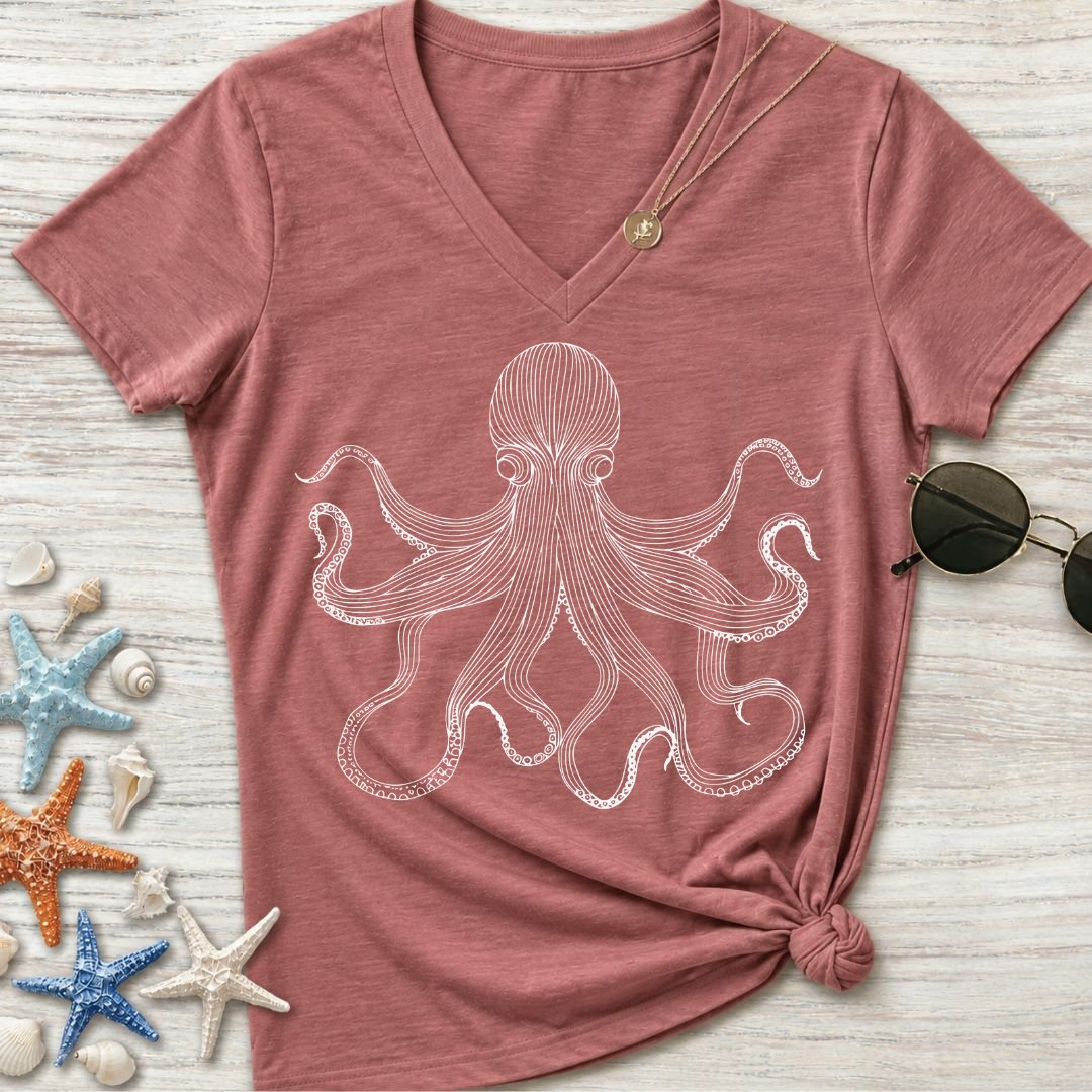 Octopus Women's V-Neck T-Shirt