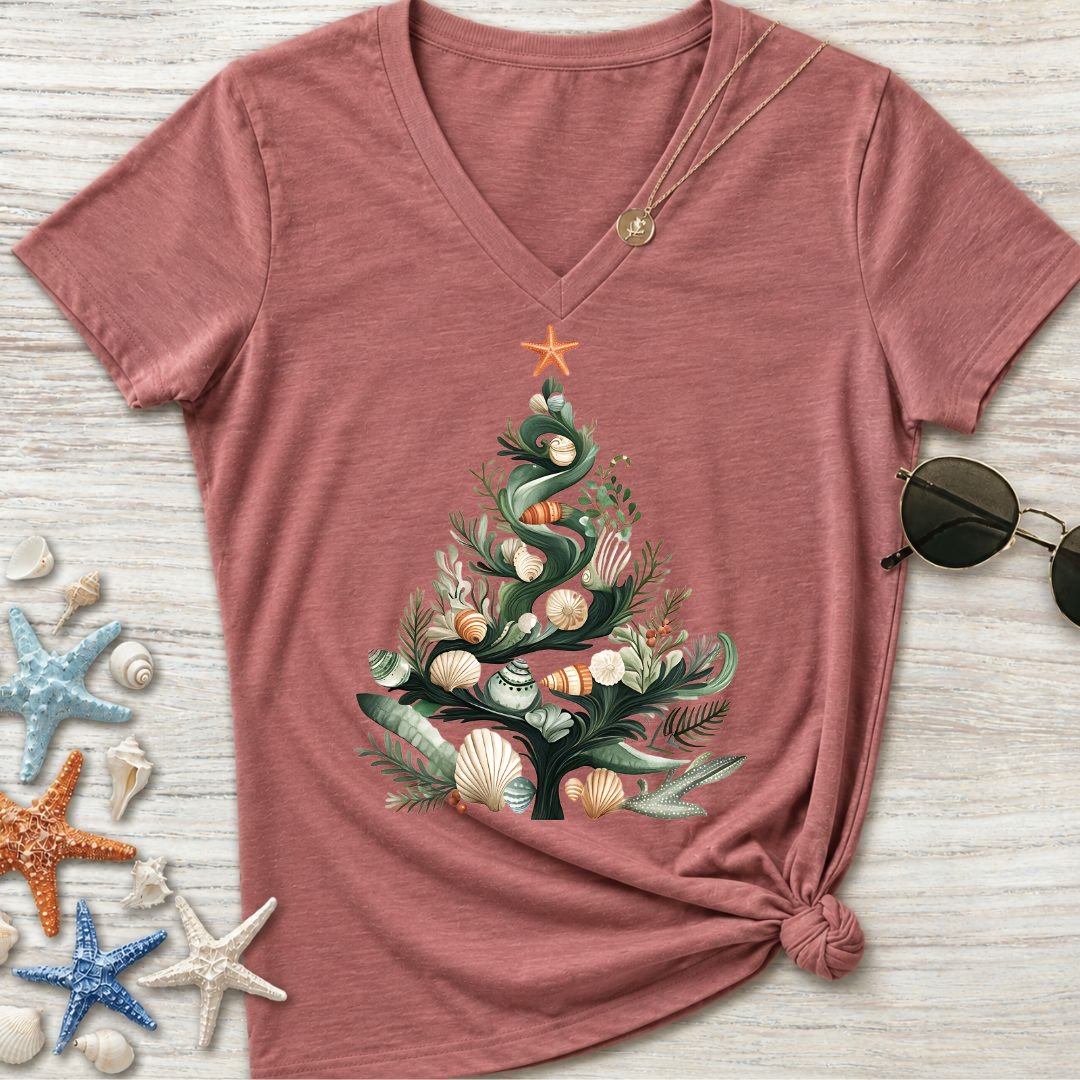 Underwater Christmas Women's V-Neck T-Shirt
