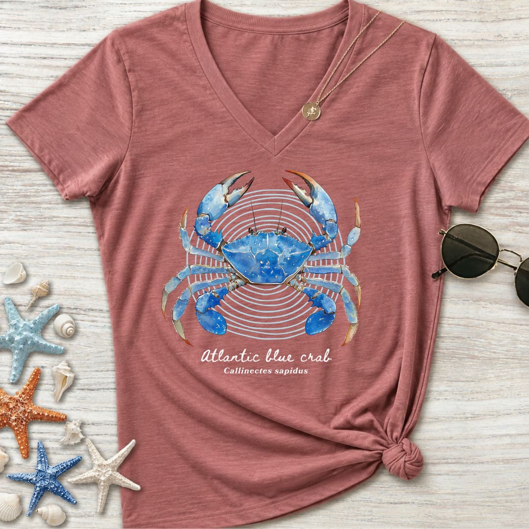 Blue Crab Women's V-Neck T-Shirt