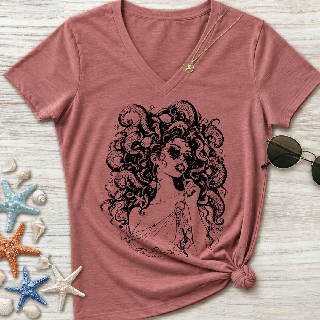 Ocean Medusa Women's V-Neck T-Shirt