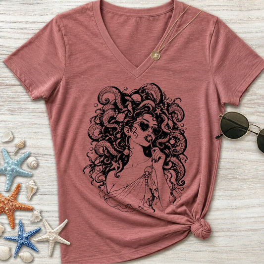 Ocean Medusa Women's V-Neck T-Shirt