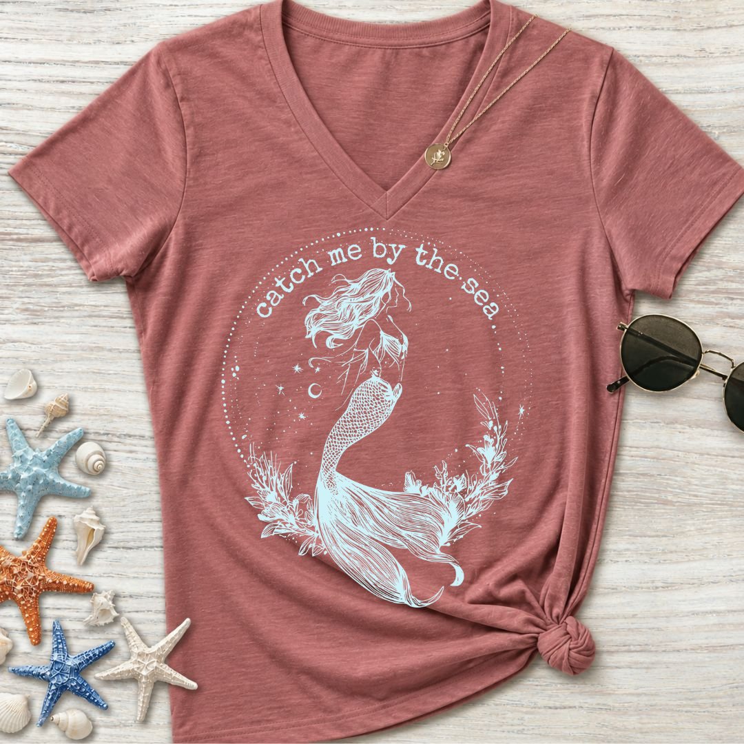 Catch Me By The Sea Women's V-Neck T-Shirt