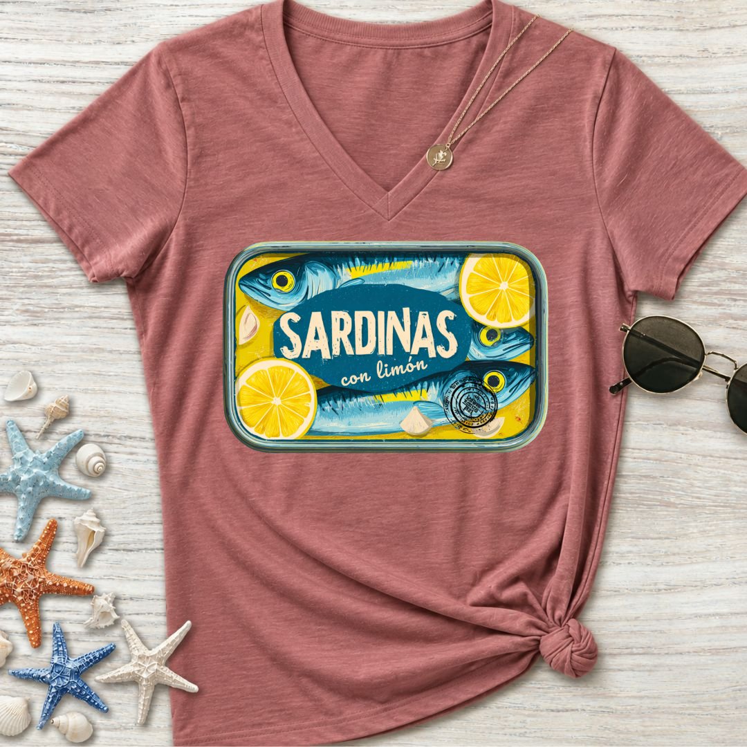 Sardinas Con Limon Women's V-Neck T-Shirt