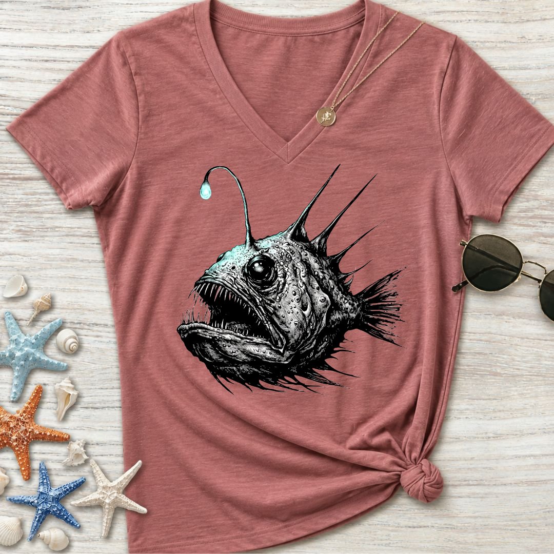 Angler Fish Women's V-Neck T-Shirt