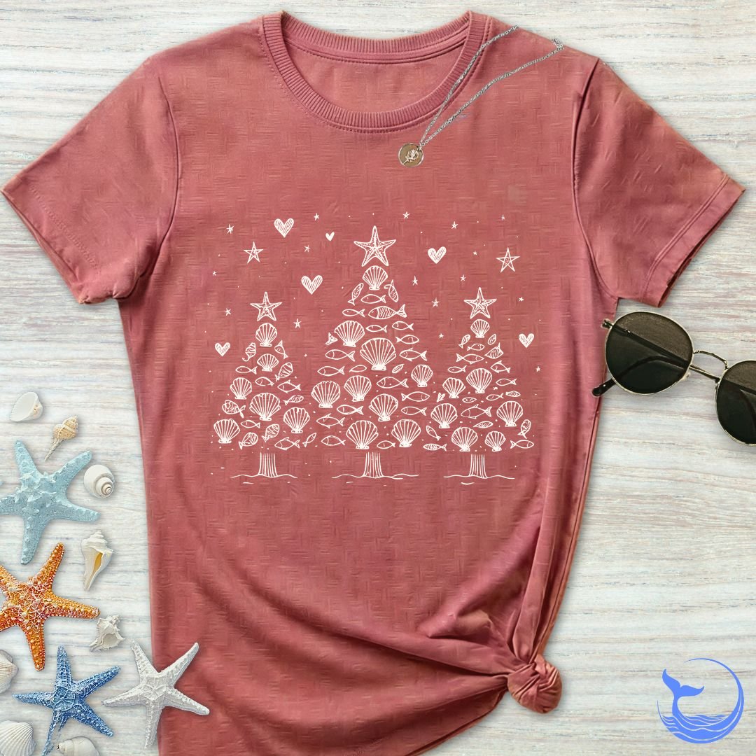 Seashell Christmas Trees Women's T-Shirt