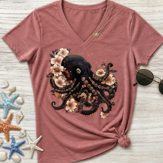 Japanese Octopus Women's V-Neck T-Shirt