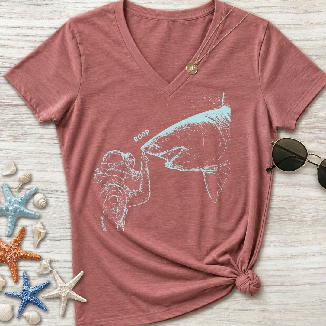 Boop, Shark Women's V-Neck T-Shirt