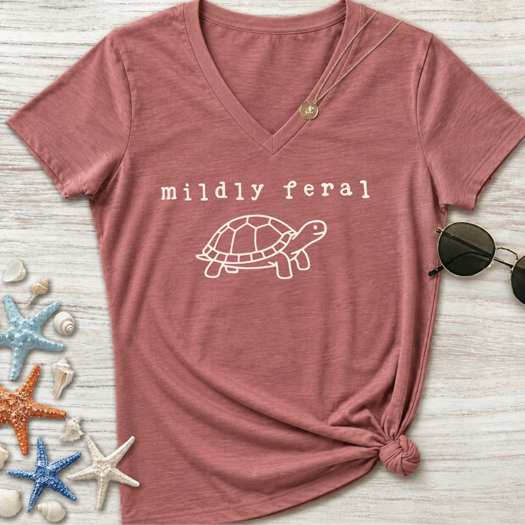 Mildly Feral Women's V-Neck T-Shirt