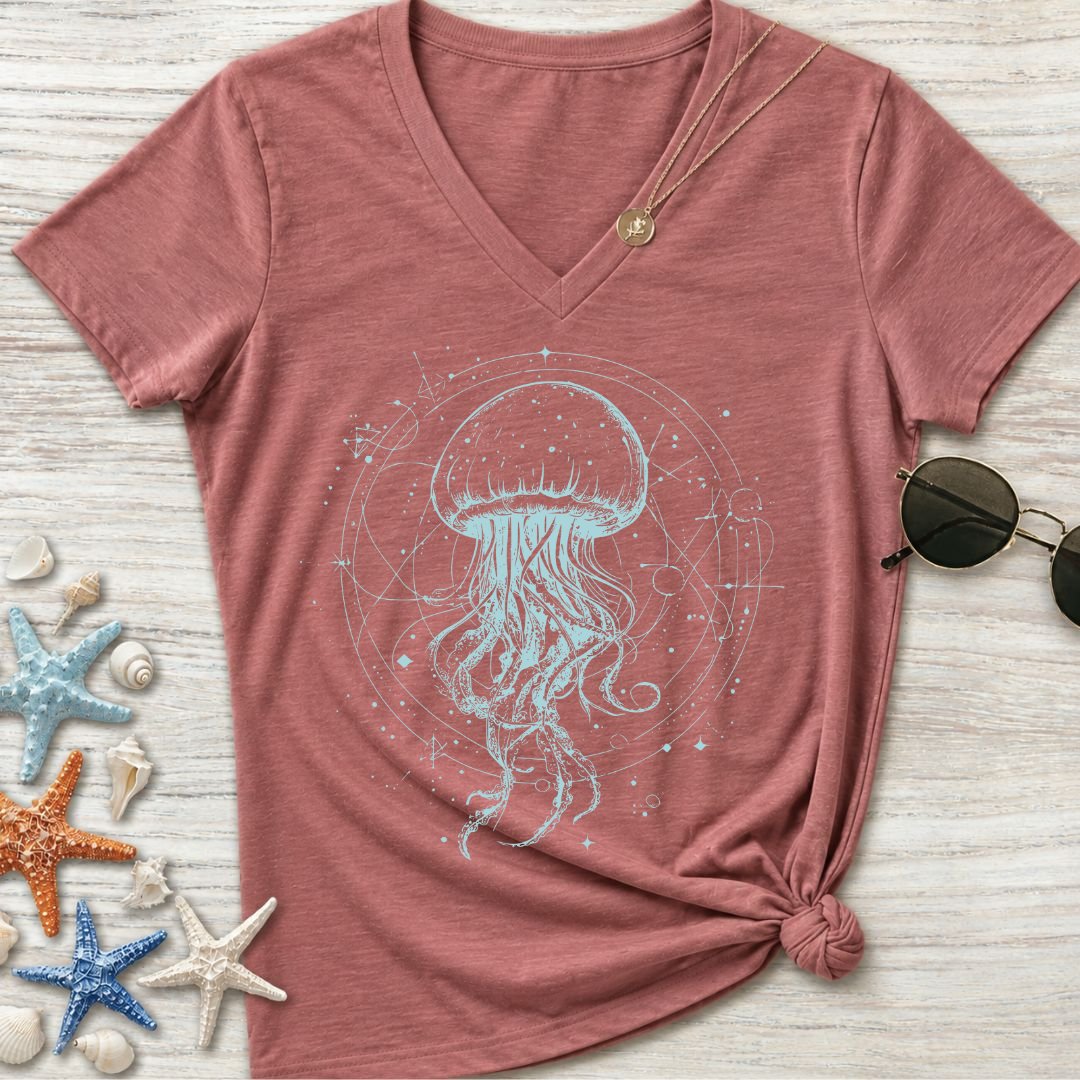 Cosmic Jellyfish Women's V-Neck T-Shirt