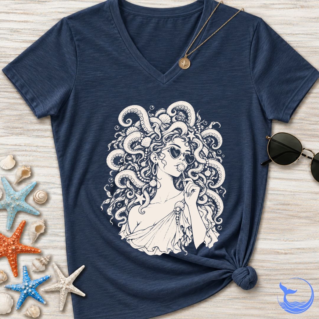 Ocean Medusa Women's V-Neck T-Shirt