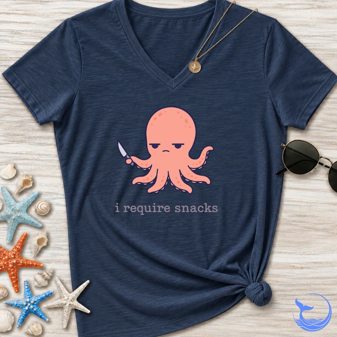 I Require Snacks Women's V-Neck T-Shirt