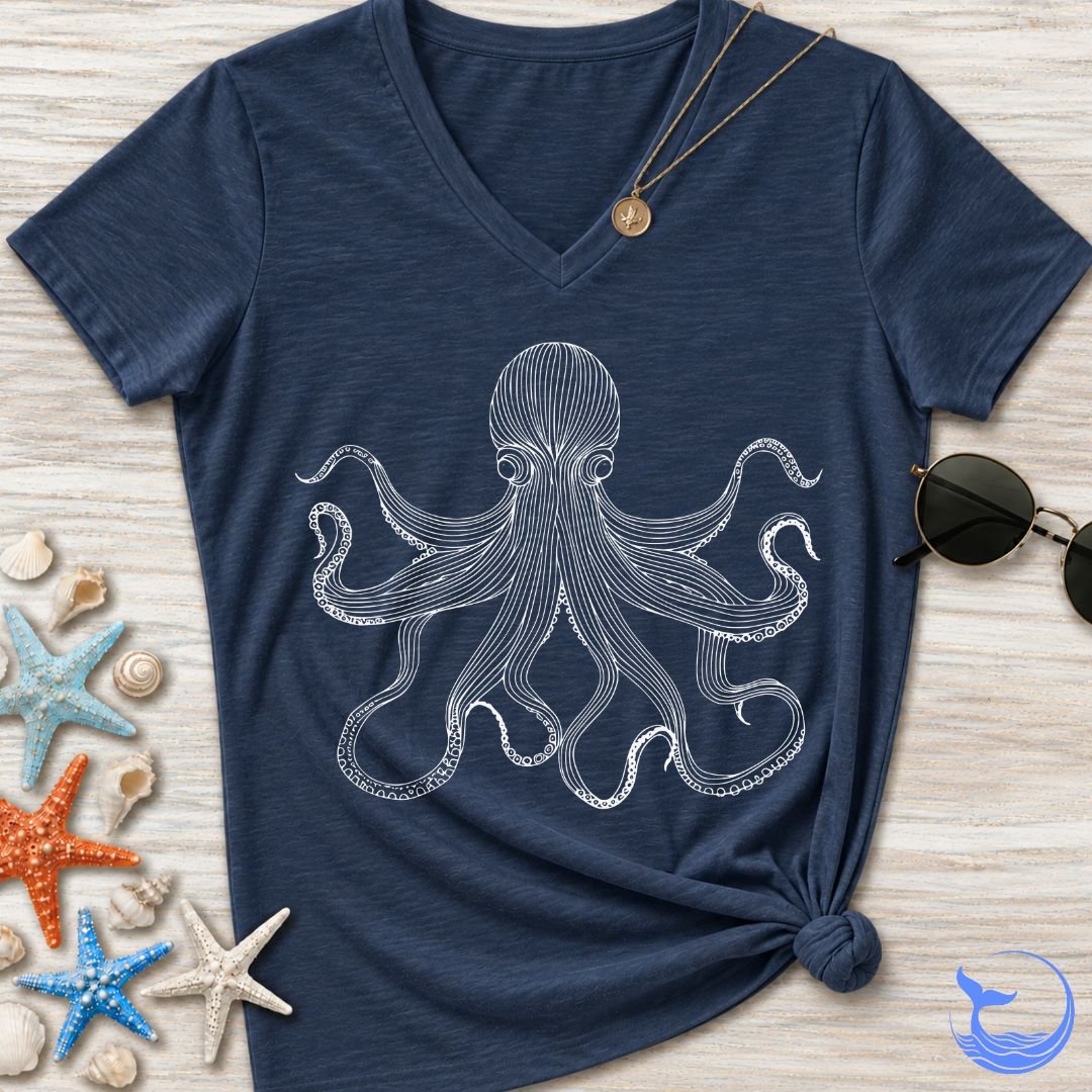 Octopus Women's V-Neck T-Shirt