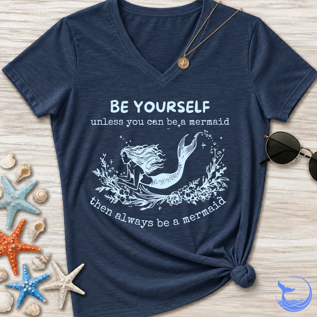 Be A Mermaid Women's V-Neck T-Shirt