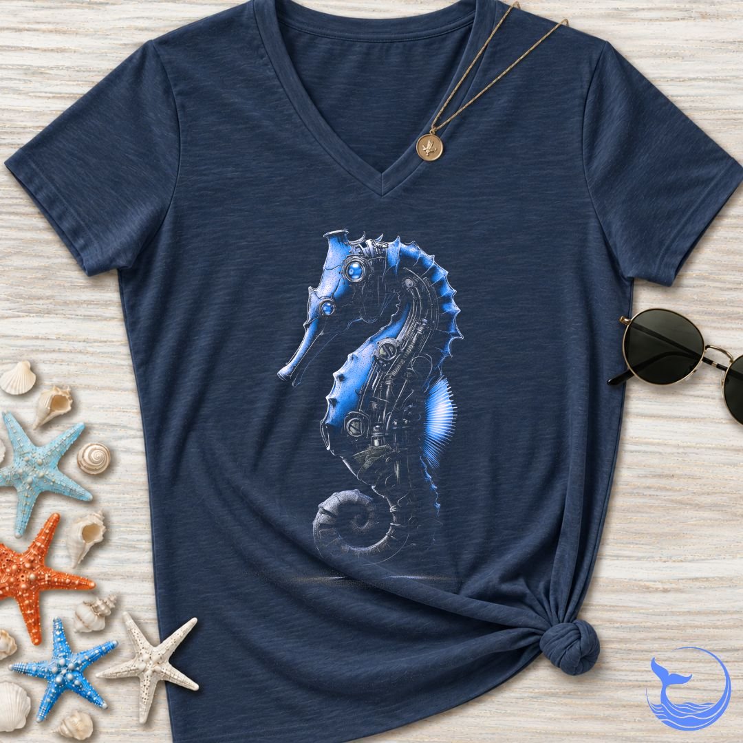 Steampunk Seahorse Women's V-Neck T-Shirt