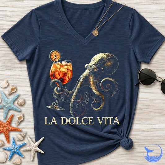 Octopus La Dolce Vita Women's V-Neck T-Shirt
