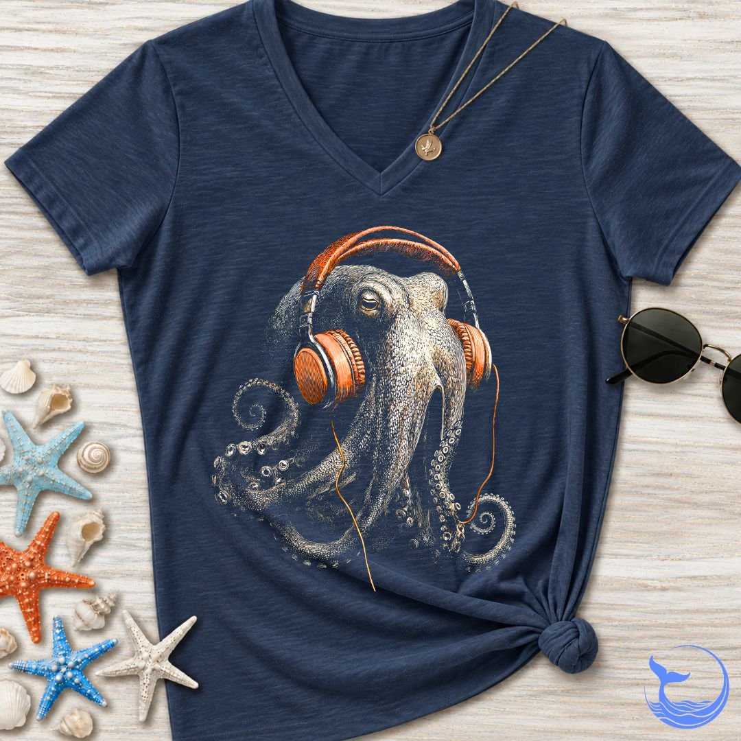 Groovy Octopus Women's V-Neck T-Shirt