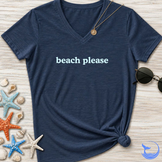 Beach Please Women's V-Neck T-Shirt