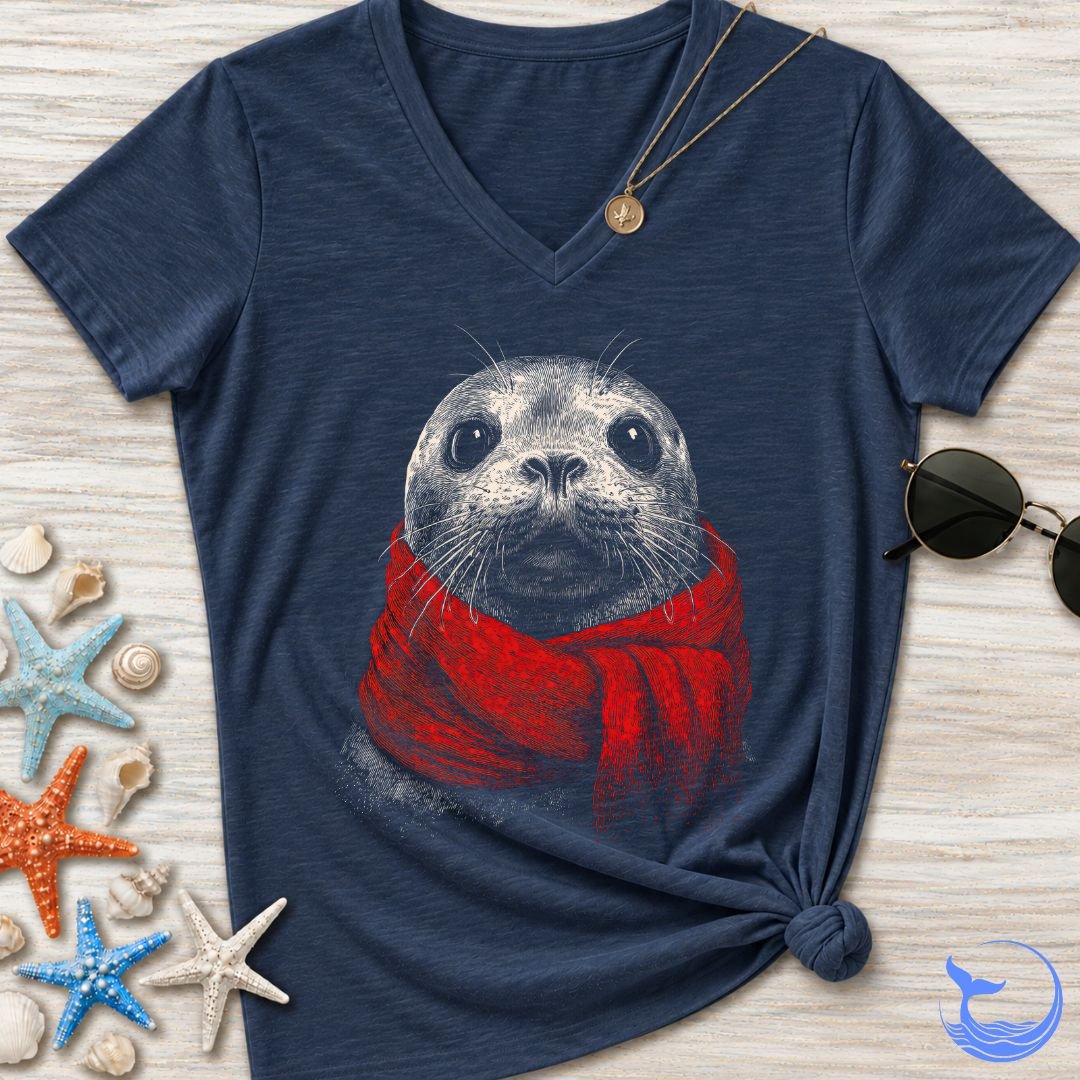 Winter Seal Women's V-Neck T-Shirt