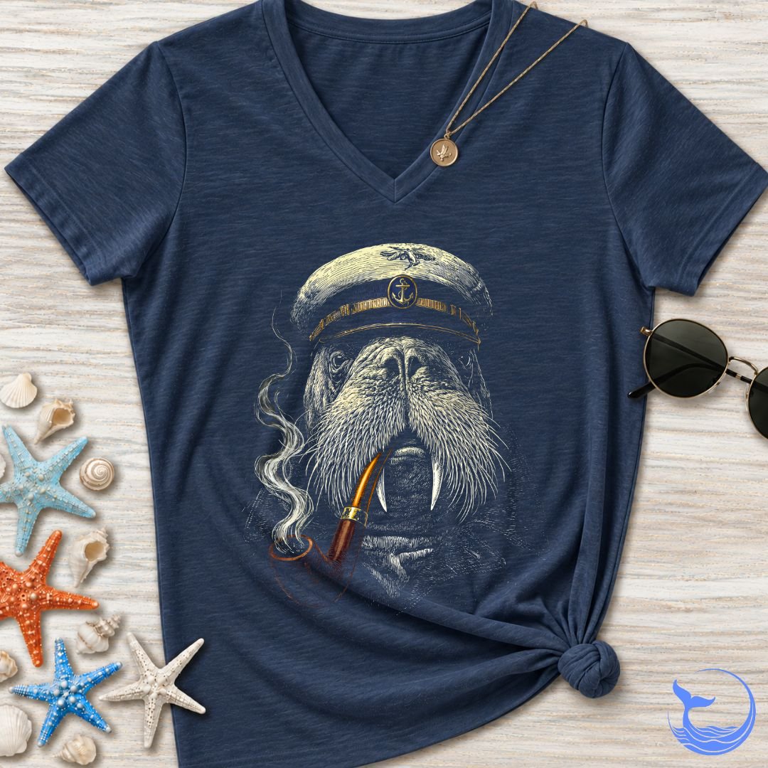 Captain Walrus Women's V-Neck T-Shirt