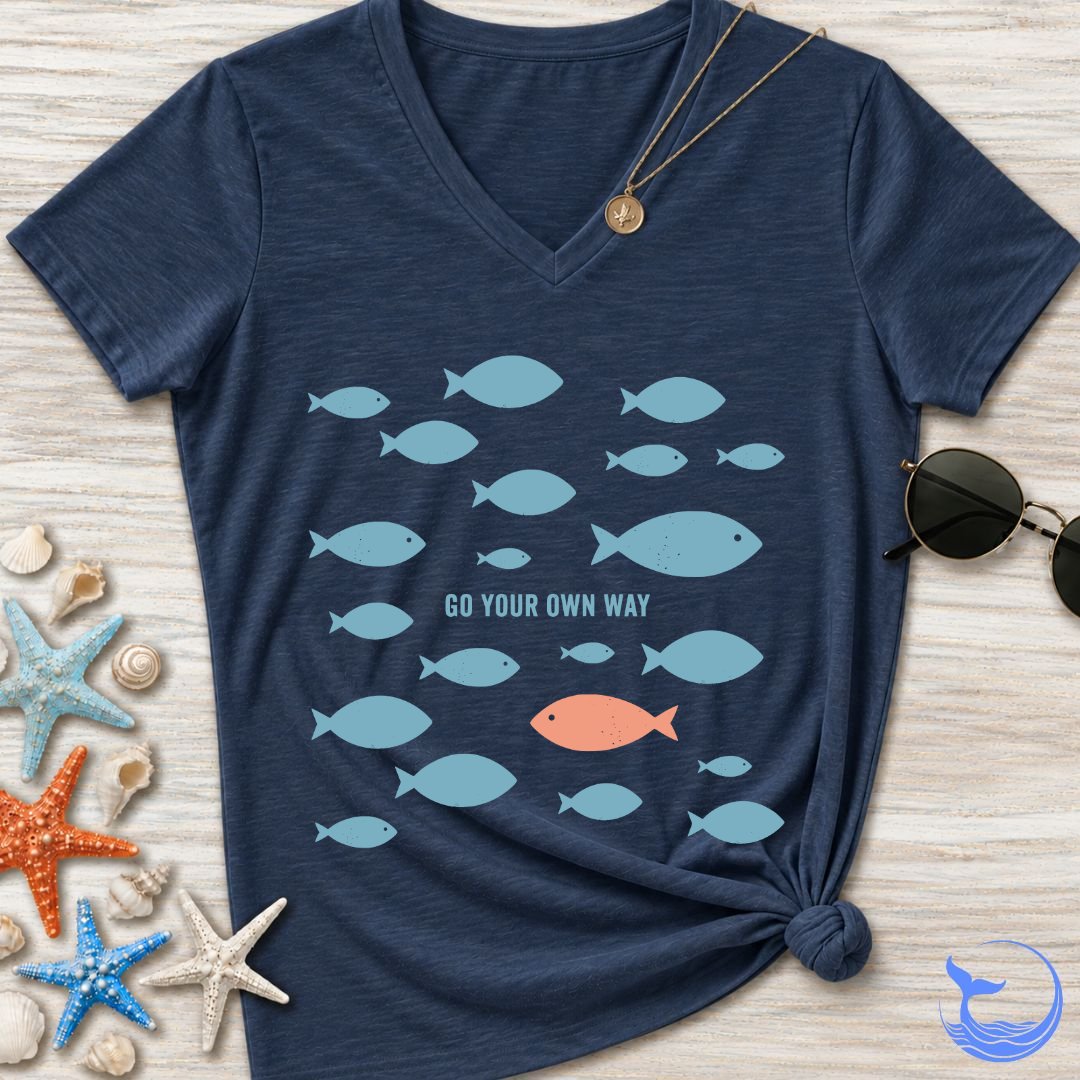 Go Your Own Way Women's V-Neck T-Shirt