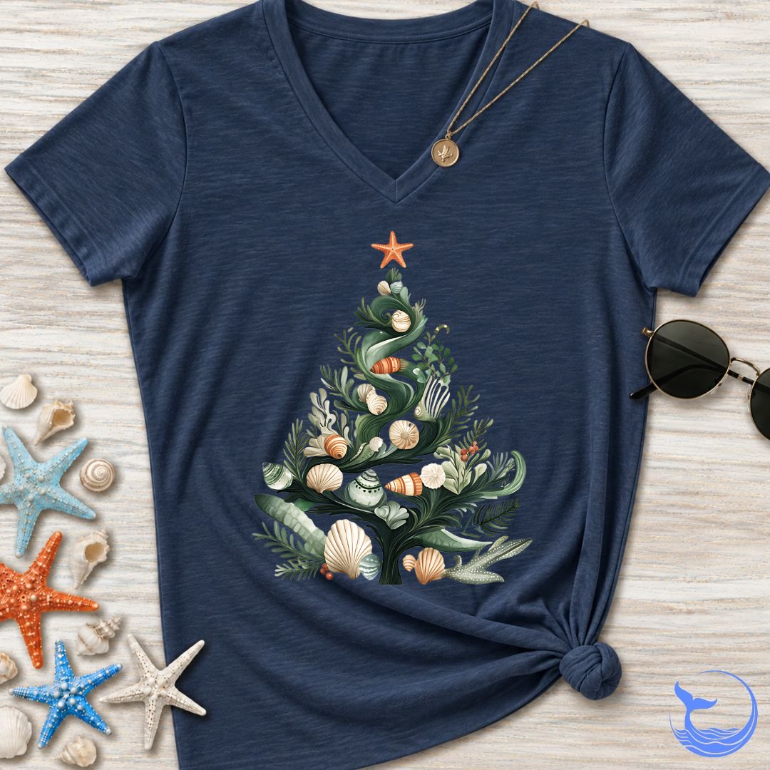Underwater Christmas Women's V-Neck T-Shirt