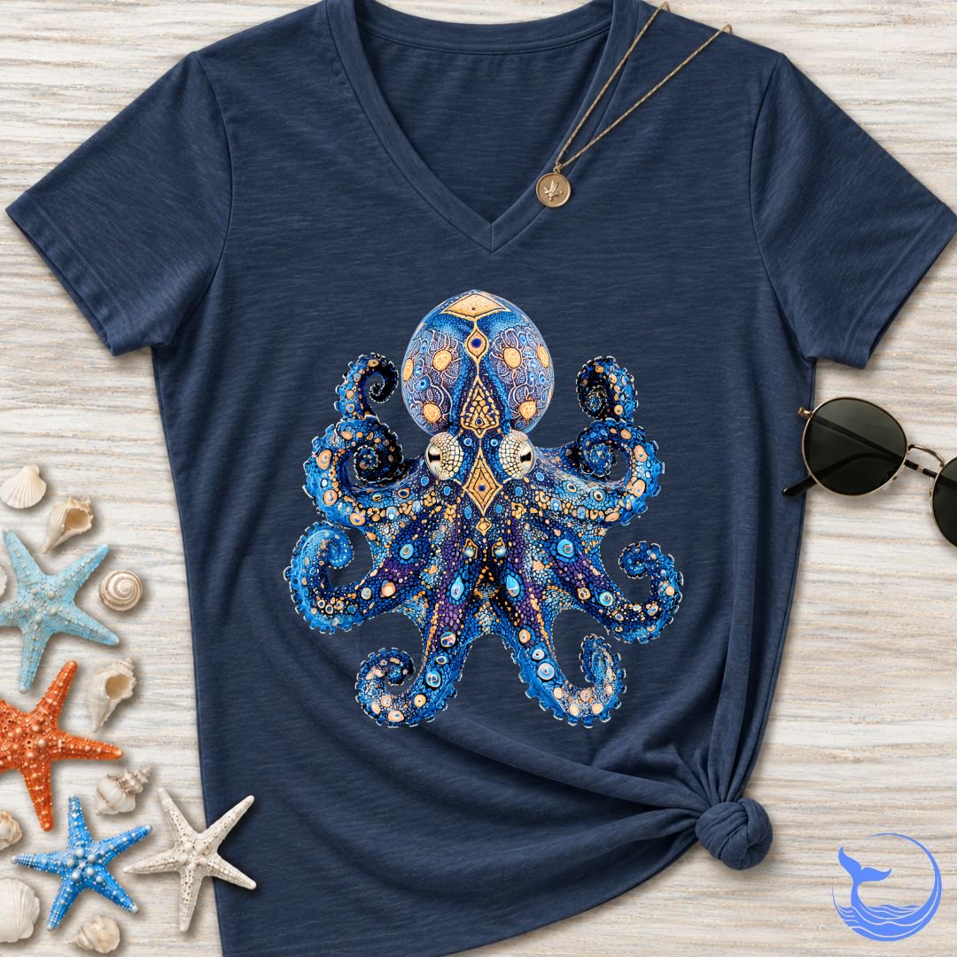 Blue-Ringed Octopus Women's V-Neck T-Shirt